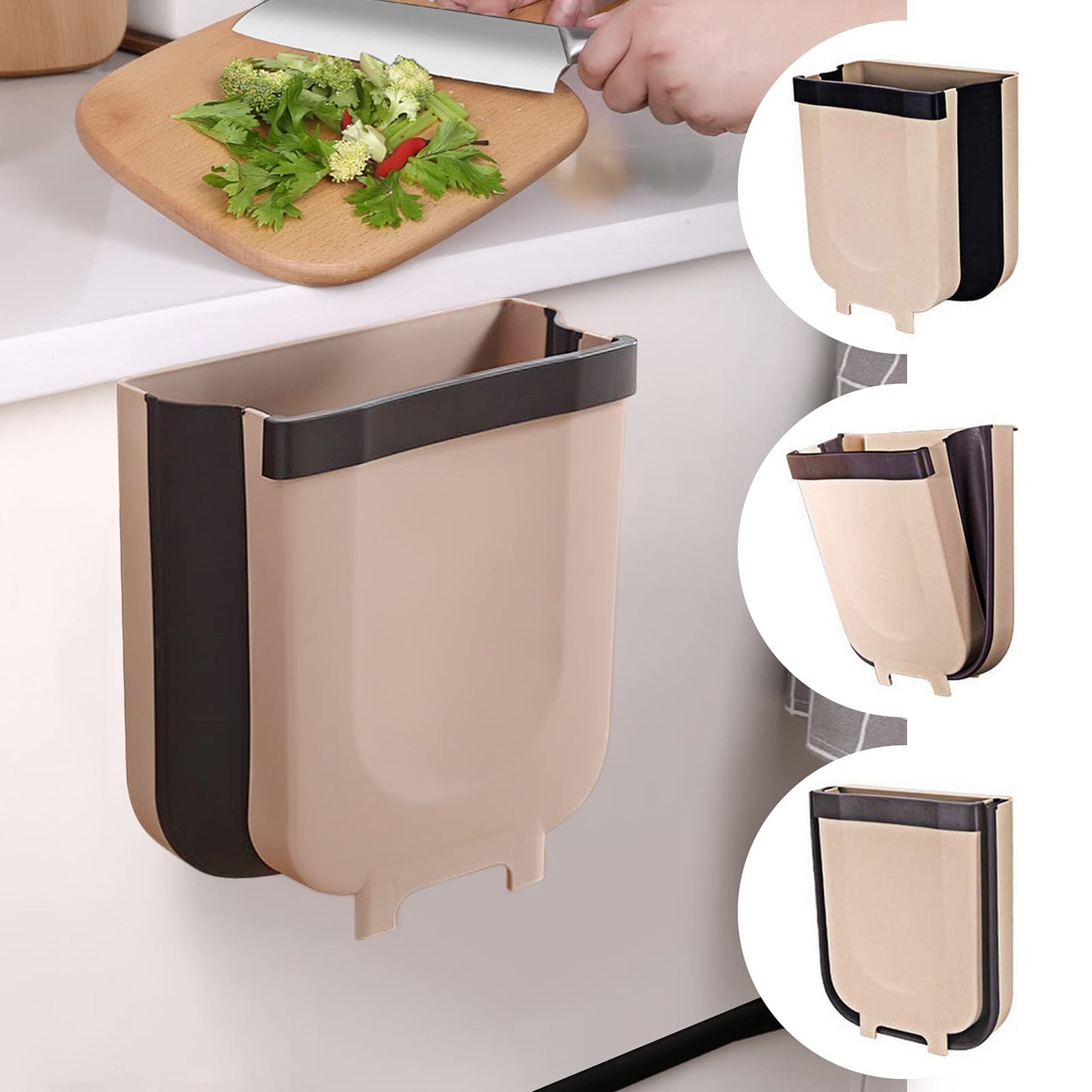 WapoRich Hanging Trash Can Folded